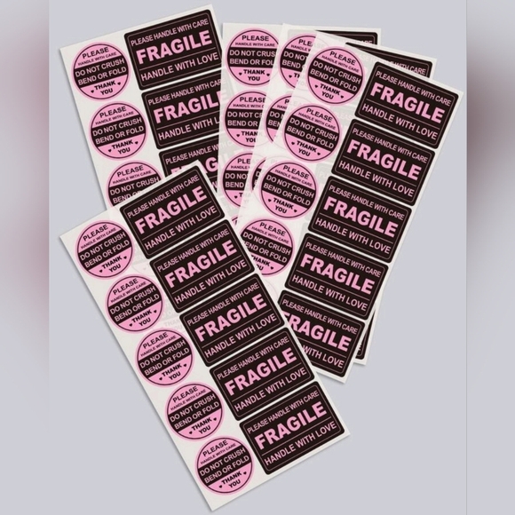 🔹️50 pack Fragile Stickers for shipping ✨️🖤 - Picture 2 of 9